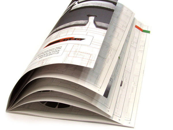 katalog w oprawie szytej na dwie zszywki wykonany w naszej drukarni w warszawie