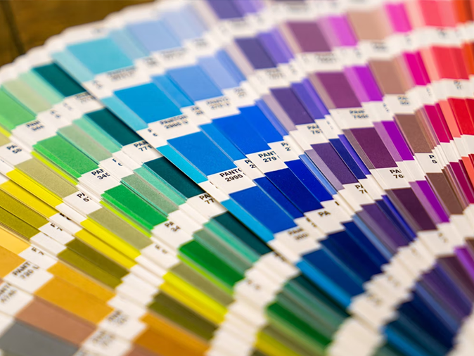 Paleta barw druku stosowana w drukarni w oficynie w warszawie