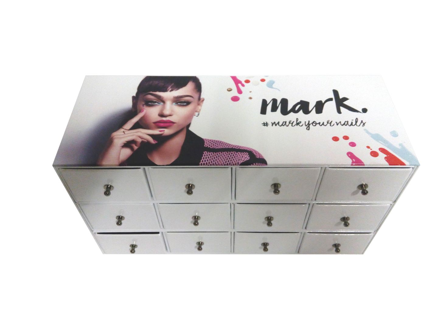 pudełko ozdobne na kosmetyki z szufladkami z nadrukiem firmowym druk offsetowy z folią soft touch wykonanie drukarnia warszawa